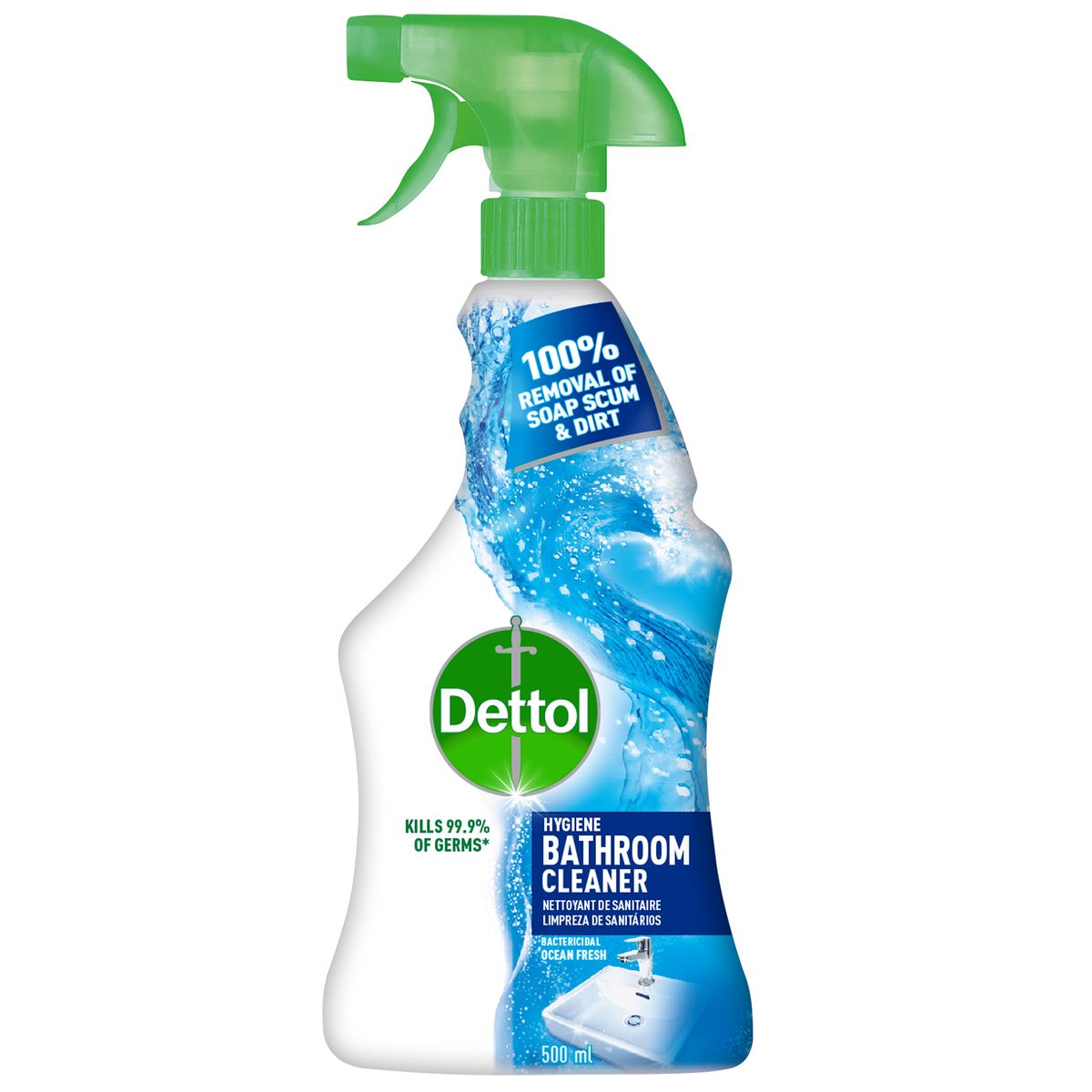 Dettol 500ml, Hygiene Bathroom Disinfectant Surface Spray,Ocean Fresh ...