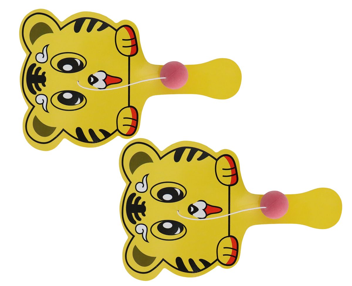 Set 2/Ping Pong/ Bounce Back Ball With Paddle/ Animal Design For Kids