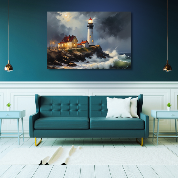 Canvas Wall Art Decor - Fantasy Lighthouse Artwork