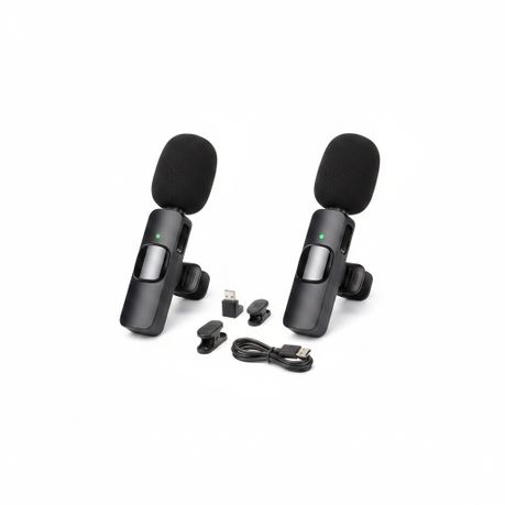 Gerlax Dual Wireless Microphone USB-C - 2x Clip On Lapel Mic Vlog Live Image