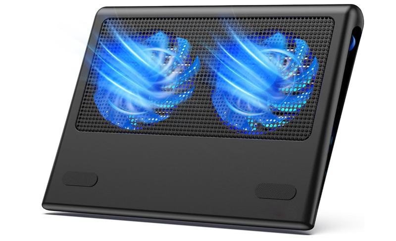 Laptop Cooling Pad for 12"-15.6" | Adjustable Height Stand with Dual Quiet
