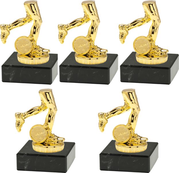 Running Figurine Trophy with Marble Base - Gold - Kit of 5