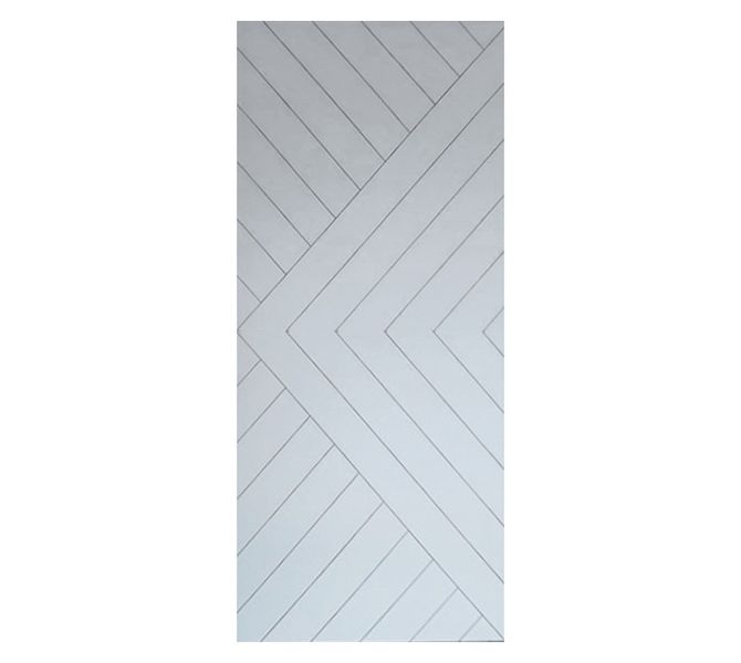 Rainbow Barn Door for Interior Railing Door - White