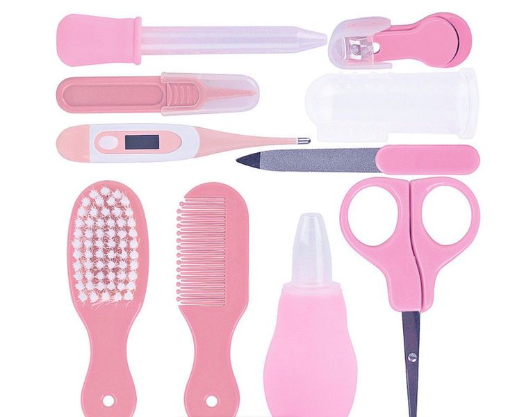 10 in 1 Baby Care Kit Set - Pink
