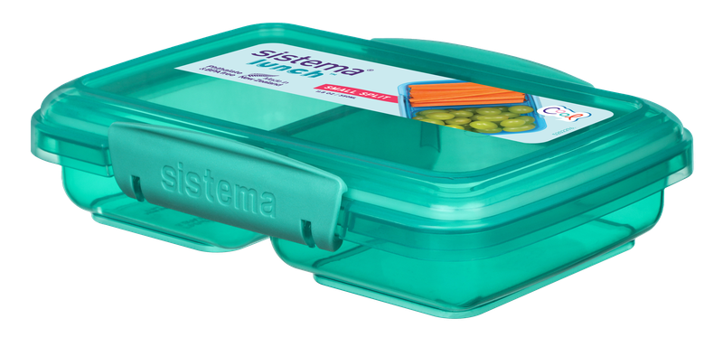 Sistema 350ml Coloured Split Lunch Box Teal