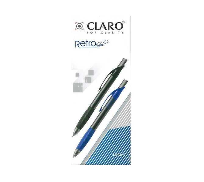 Claro Retrogel 0.7mm Black Pens (10)