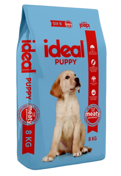 Ideal Puppy Dry Food - Made with Meaty Goodness 8kg