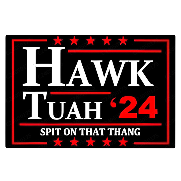 Hawk Tuah Spit on That Thang Funny Bumper Sticker C