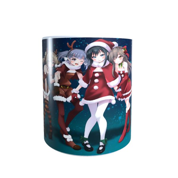 Kantai Collection Christmas Waifus - Anime Waifu Christmas Coffee Mug