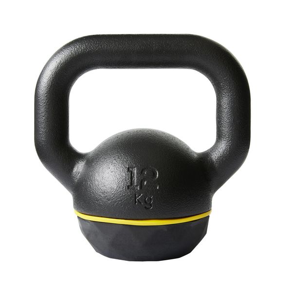 Domyos Cast iron kettlebell with rubber base 12 kg