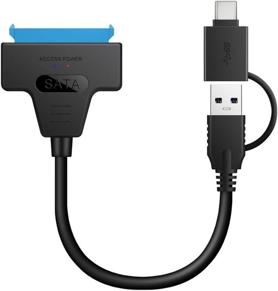 2 In 1 USB 3.0 &amp; Type-C to 2.5" SATA External Adapter Cable for Hard Drives