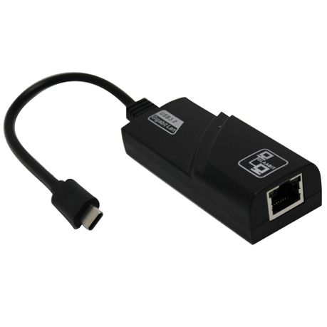 MAG-Kabel - Adapter USB C Stecker/RJ45 Gbit LAN Buchse, 0,2m 10/100/1000  Mbps mit Auto-Erkennung, weiß