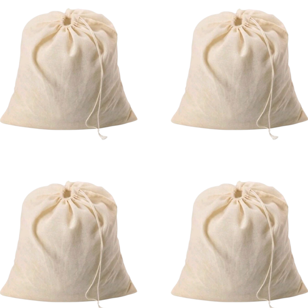 Thickened Mesh Filtering Bags - Multipurpose Reusable Cheesecloth Bags - 4 Pack