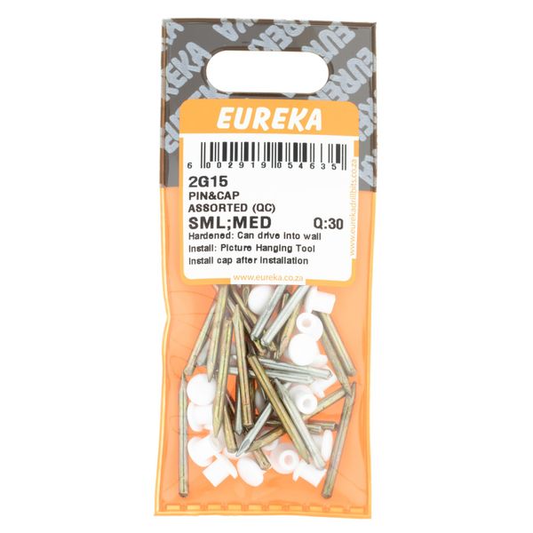 EUREKA Assorted Pin &amp; Cap Small &amp; Medium Q:30 2G15