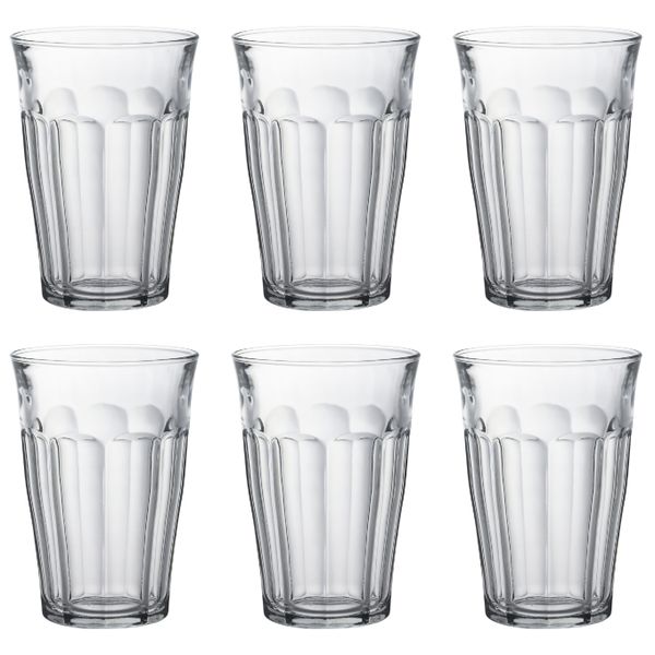 Duralex Picardie Clear Tempered Glass Hiball 360ml - Set of 6