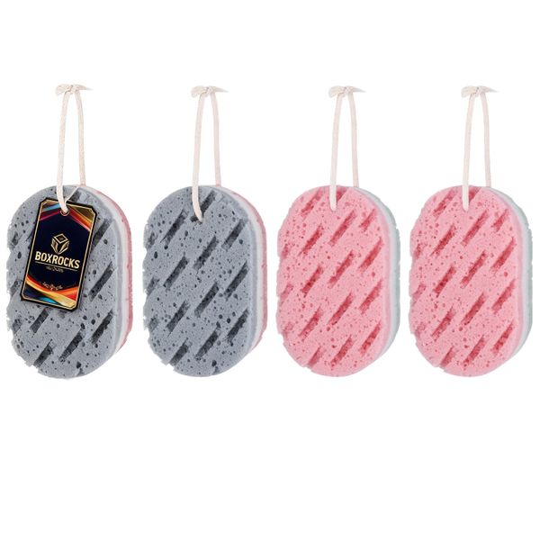 4 Pack Bath Sponge Soft Exfoliating Shower Sponges