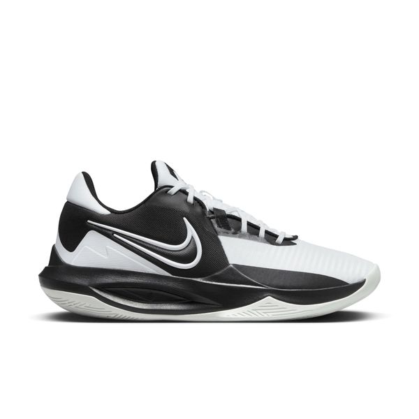 Nike Men's Precision 6 Low Basketball Shoes - Black/White/Black