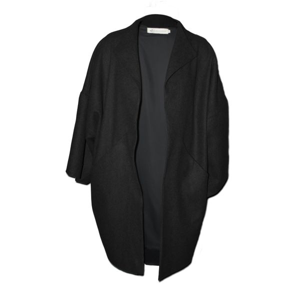 Nucleus - Kyoto Oversized Coat in Black