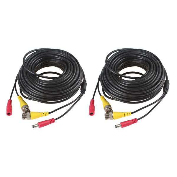 Killer Deals 20M Power/Video CCTV Camera Extension Cable x2
