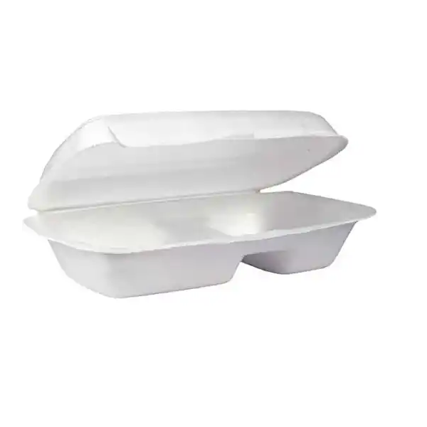 Polystyrene Takeaway Tray Container SE-30 - with Division, White Pack of 75