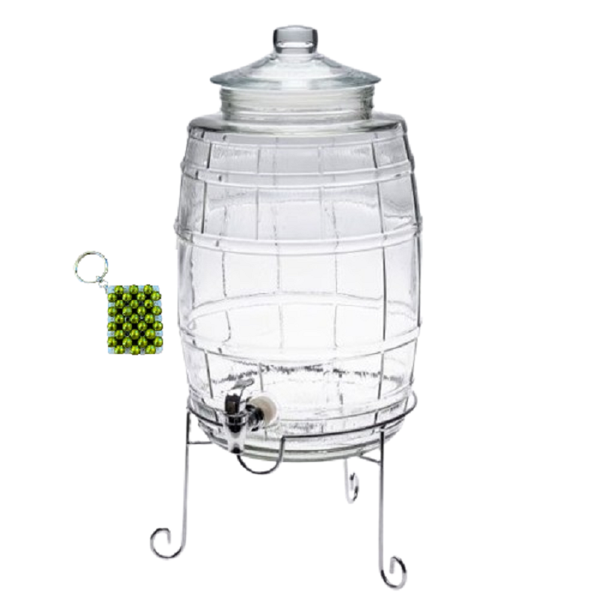 16L Beverage Dispenser - Large Capacity Drink Dispenser &amp; Key Holder