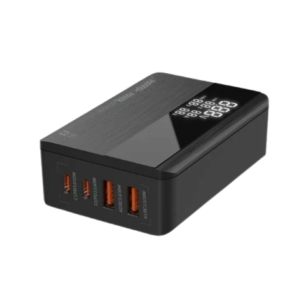 Kath On - 65W LED Display super charging desktop charger with 4 ports