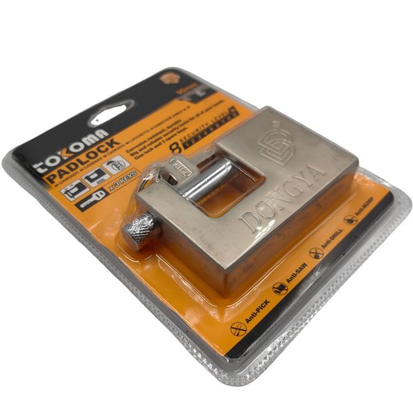 Dongya 90mm Security Padlock (Anti-Pick, Anti-Saw, Anti-Drill, Anti-Bump)
