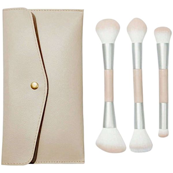 Make Up Brush Set with Make Up Bag - Dusty Pink
