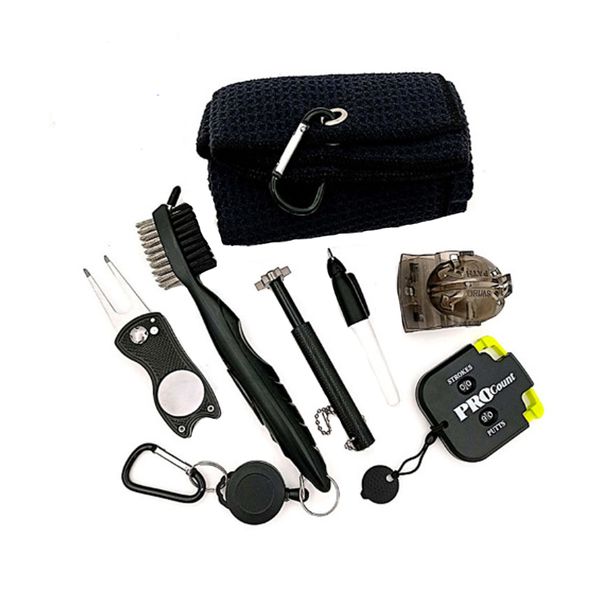 Golf Accessories Set Golf Club Cleaning Kit Golf Towel Brush Repair Tool