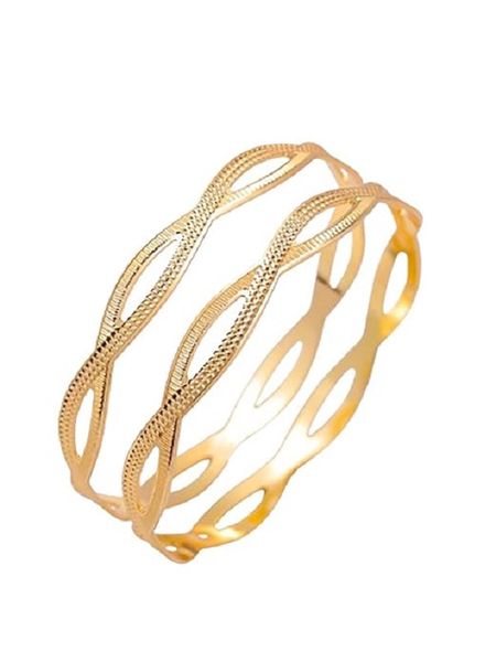 Women's Traditional Gold Plated Shehnaz Designer Bangle - Set of 2