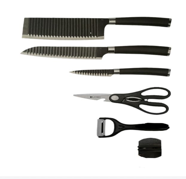 Sleek Design Kitchen Knife Set With Knife Sharpener &amp; Luxury Bag