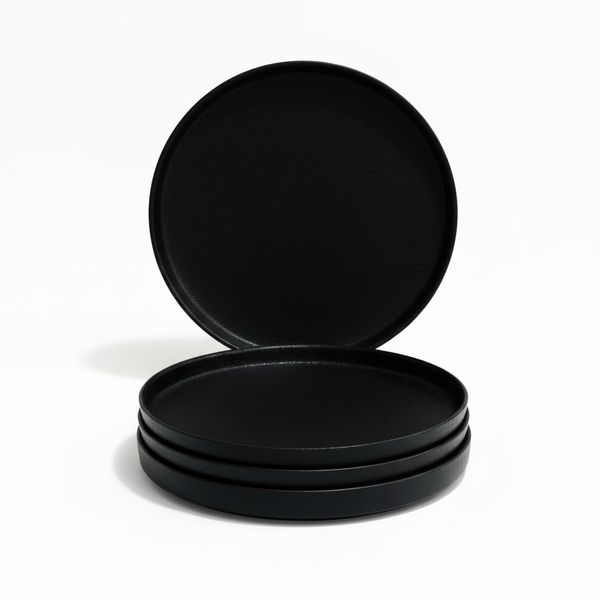 I-28-1 Set of 4pcs Black Matte Dinnerplate
