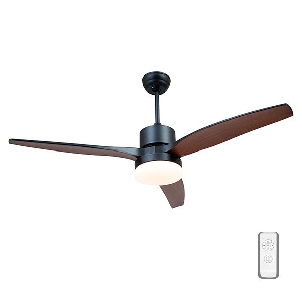 The Lighting Warehouse - Fan Wayfarer 3 Blade Black 20w LED