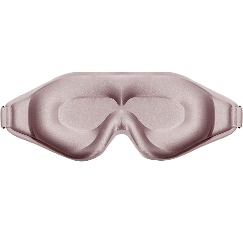 Block Out Light Sleep Mask with Adjustable Strap, 3D Deep Contoured
