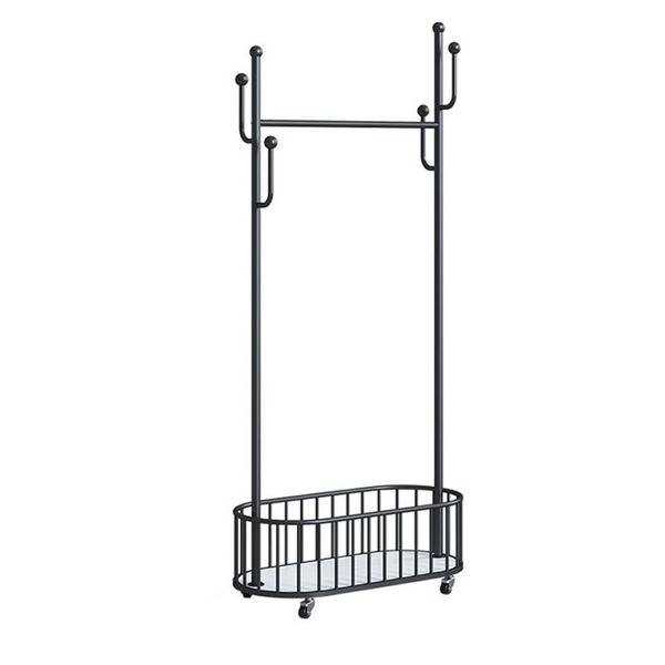 Modern Luxury Movable Floor Coat Rack with Wheels