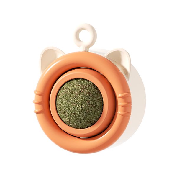 Rotating Mint Ball for Cats Attached to the Wall