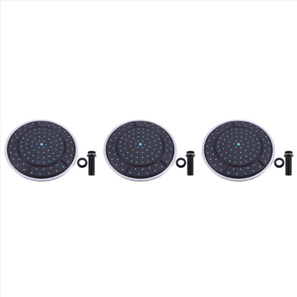 3Pcs 25Cm Plastic Round Shape Shower Room Top Shower