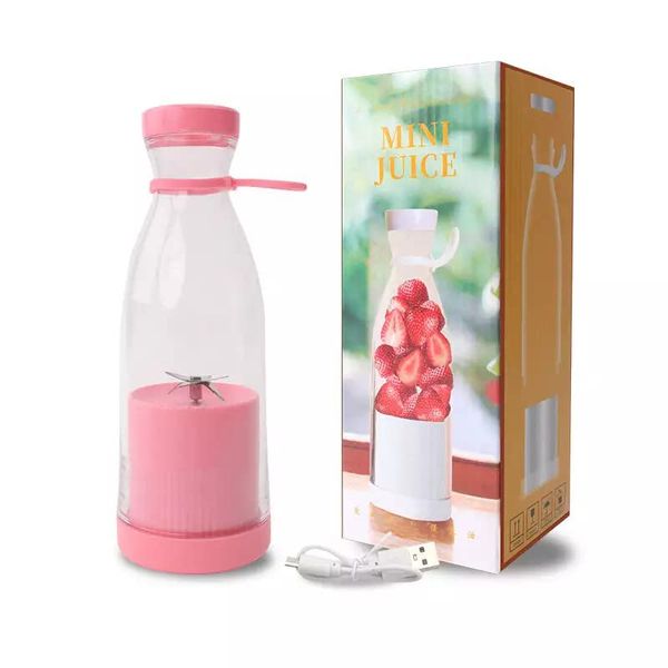 Rechargeable Multi-Functional Mini Juicer 420ml Pink