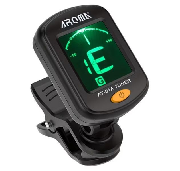 Clip-On Guitar Tuner | High-Definition LCD Display