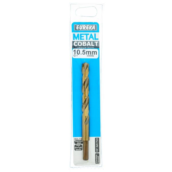 EUREKA DRILL BITS Cobalt 10.5mm Q:1 for Metal 4AA60U