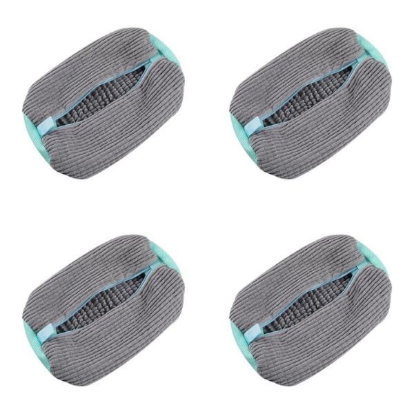 Hands-Free Washing Machine Shoe Bag - Grey/Blue 4 Pieces