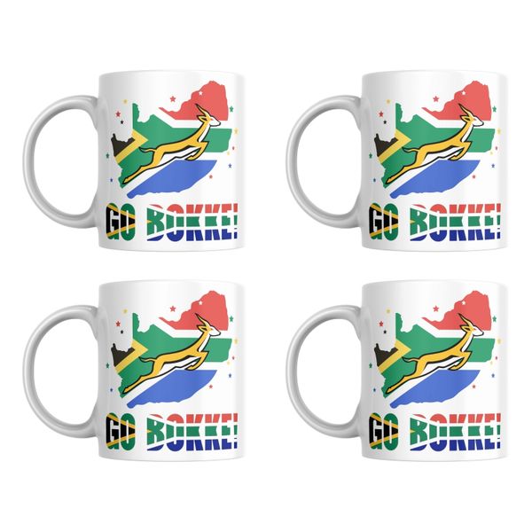 Go Bokke Springbok - Set of 4 Mugs