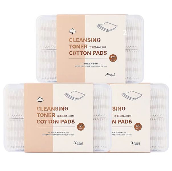 3 Layers Cotton Pads Set Of 3 Cleansing Cotton (360 Pieces)