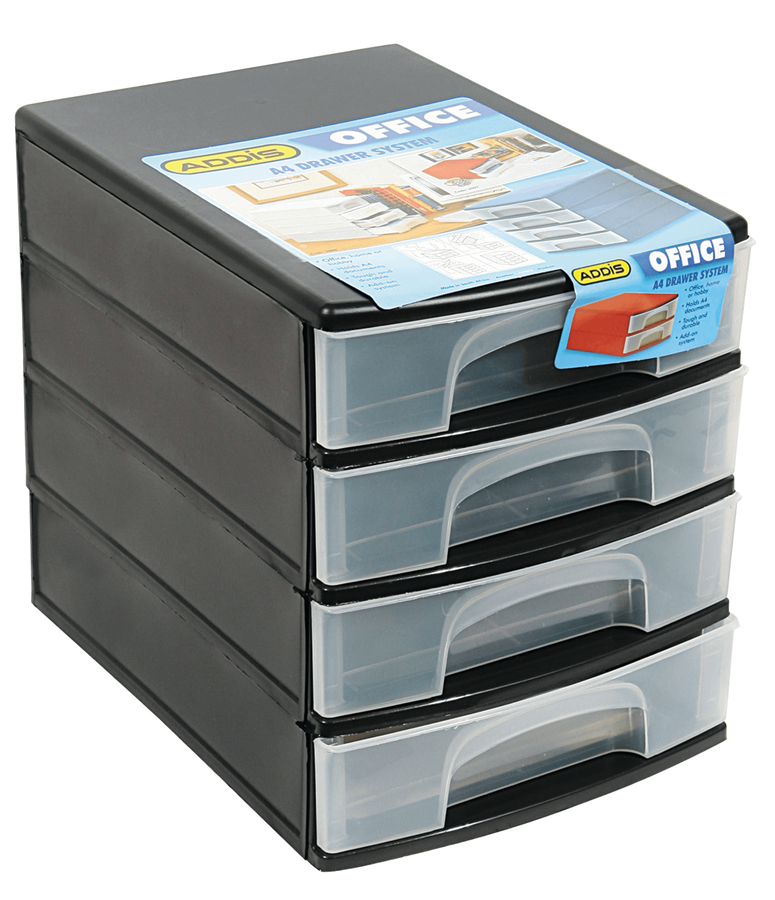 ADDIS 4 Drawer A4 system Desktop Storage / Organization (25.5x35.5x31