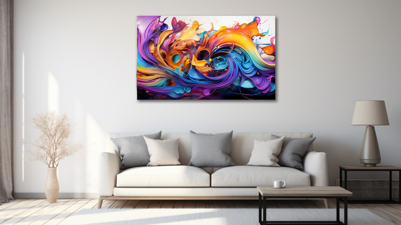 Canvas Wall Art -Technicolor Dream Abstract - HD0433