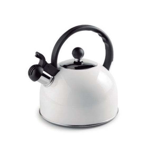 Ibili - Stainless Steel Whistling Kettle, White, 2.5 Litre