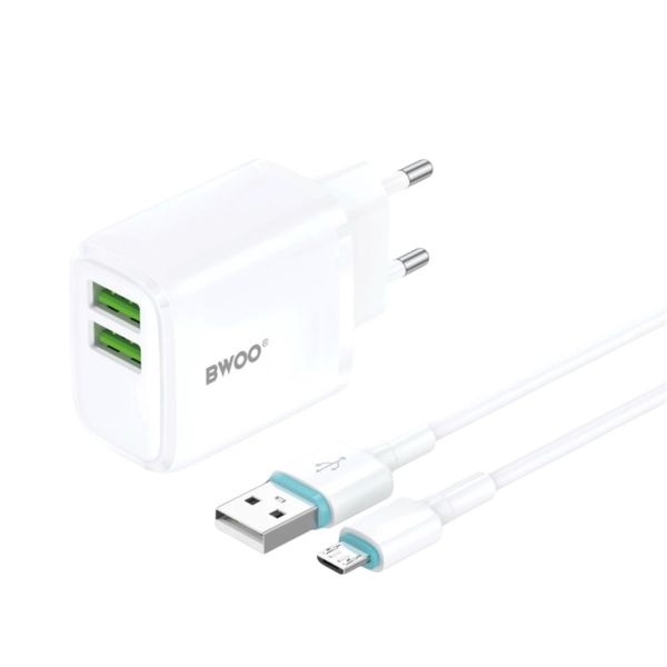 Bwoo 2 Usb Super Fast Charger Micro Usb