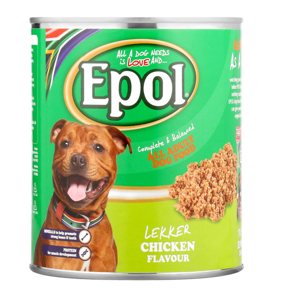 Epol Dog Food Lekker Chicken Flavour Wet Dog Food (6 cans x 820g)