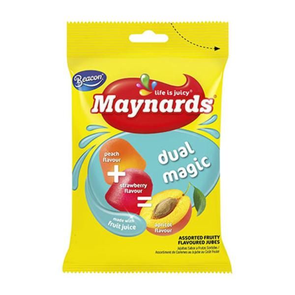 Maynards Fruity Flavours Dual Magic 12 x 60g - Chewy Fruit Candy Sweets