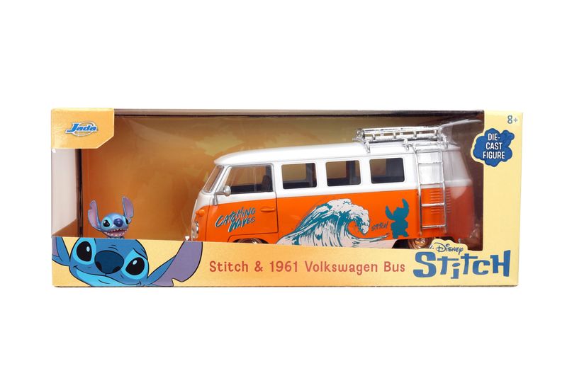 Jada Disney Stitch 1961 VW Bus 1:24 with Figure